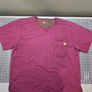 Carhartt Scrub To Mens XL Ripstop Canvas Burgundy Nurse Medical